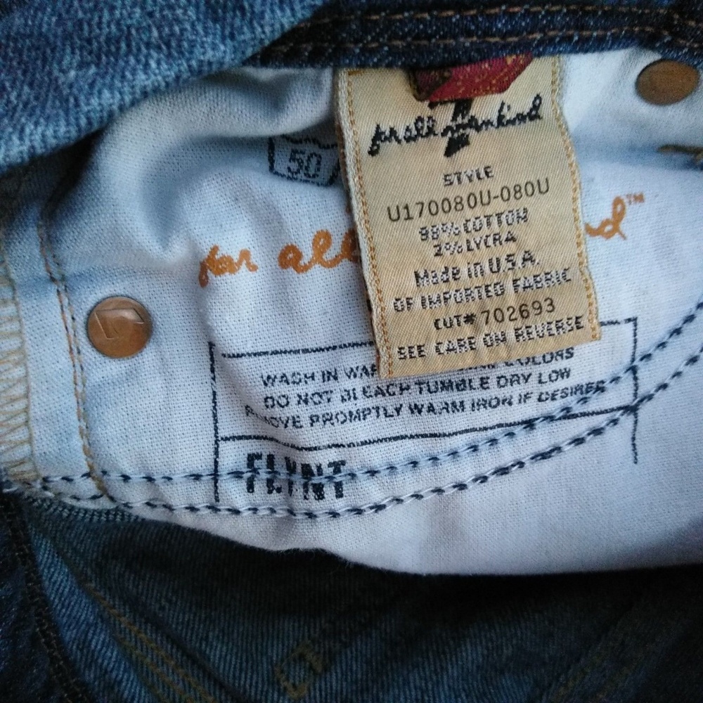 7 For All Mankind FLYNT Boot Cut Jeans Distressed - Picture 3 of 8